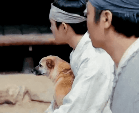 EXO - EXO ドギョンス　The dog EXO D.O.'s Love for This Cute Dog at the Filming Site Never